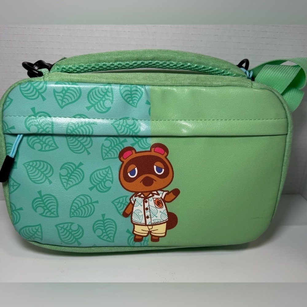 Nintendo Switch case featuring an Animal Crossing
Tom Nook design.